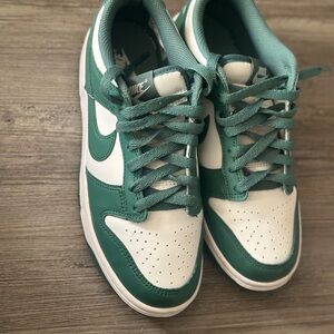 Nike Green and White Sneakers